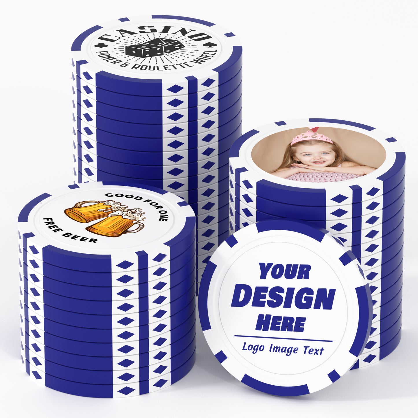 Jetons de poker en argile personnalisés, lourds, 11,5 g, format casino