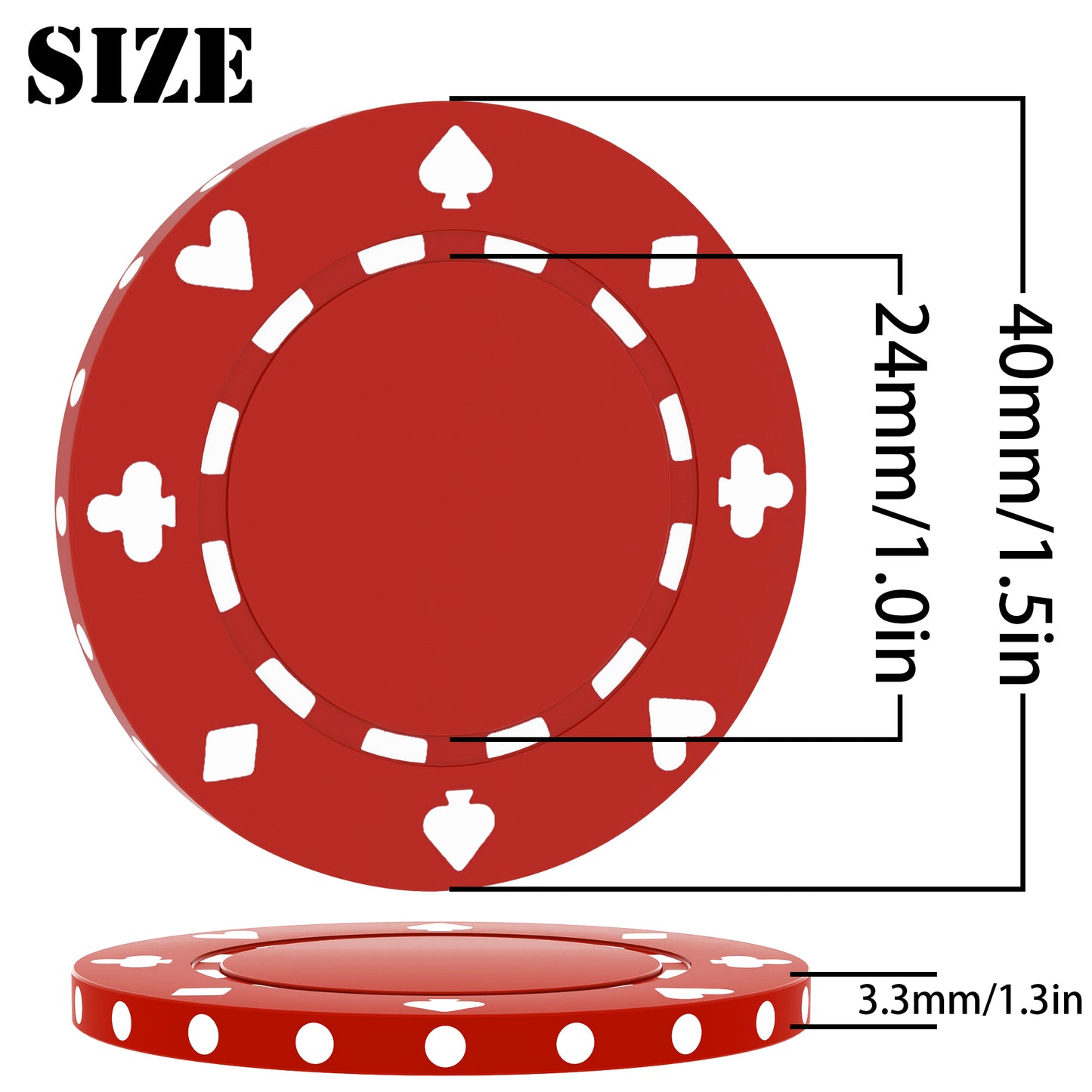 Jetons de poker en argile personnalisés, lourds, 11,5 g, format casino