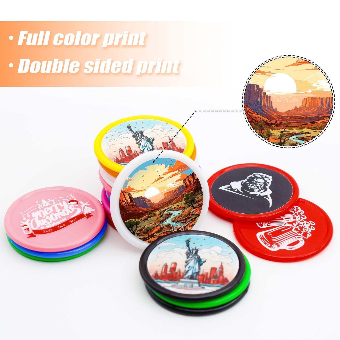 Benutzerdefinierte Pokerchips aus Kunststoff, 200–1000 Sets