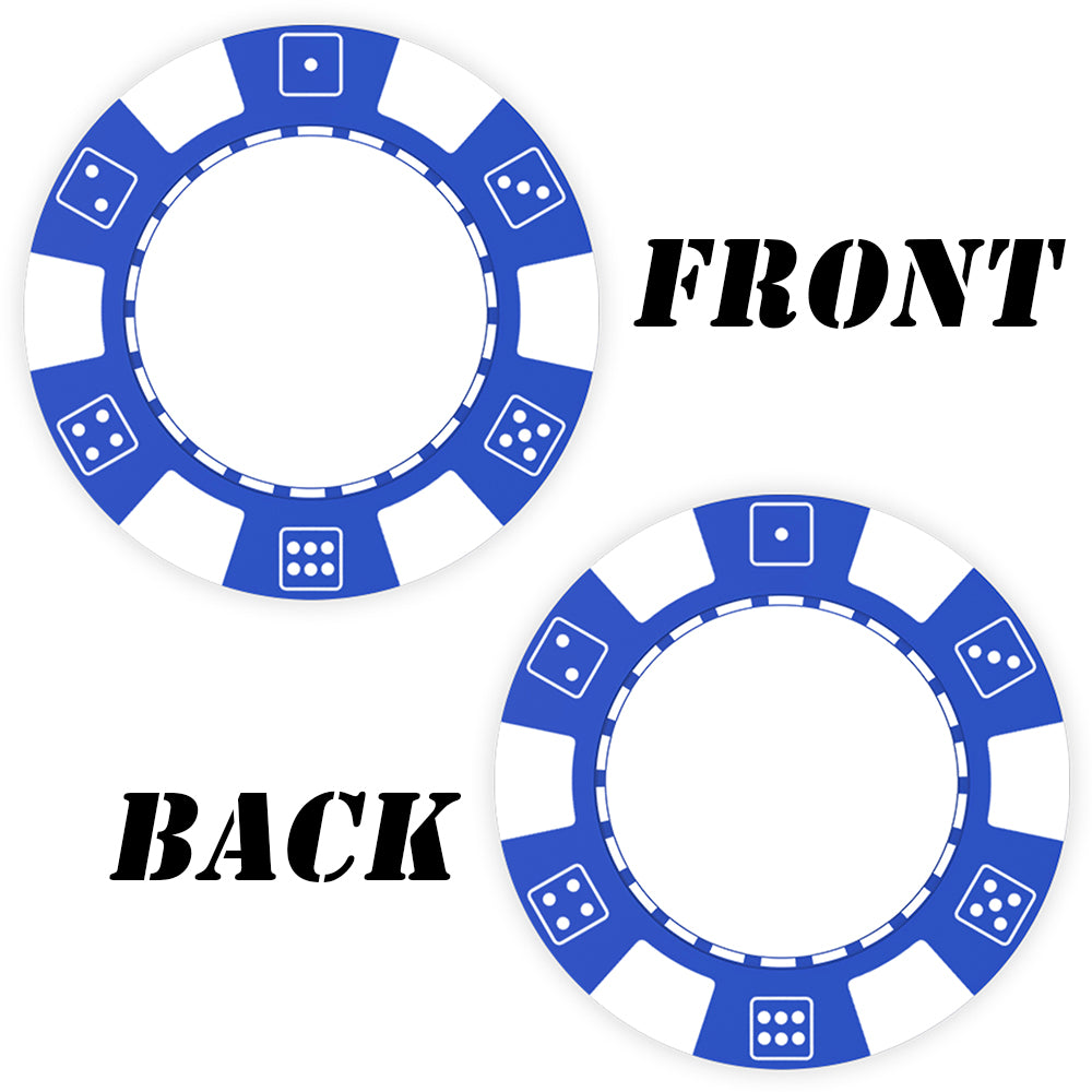 Jetons de poker en PLASTIQUE personnalisés, imprimés avec un logo, une image ou un texte personnalisé