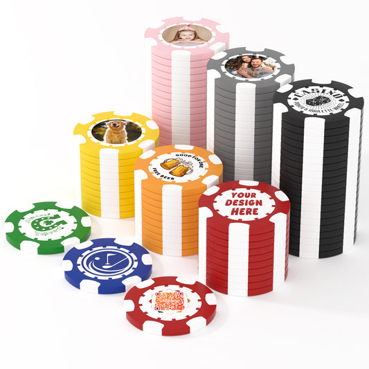 Custom Clay Poker Chips,Heavy 11.5g Casino Sized