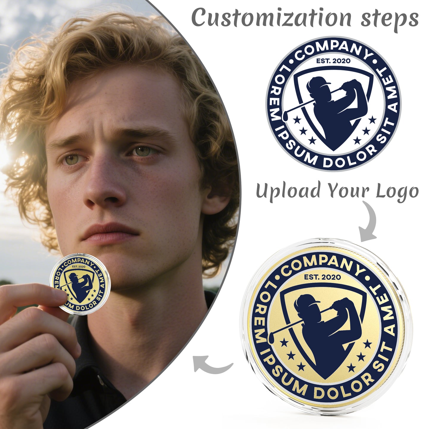 Custom Challenge Coins,Full-Color Print Your Logo and Text