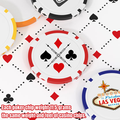 Benutzerdefinierte Pokerchips aus Ton, schwere 11,5 g, Casino-Größe