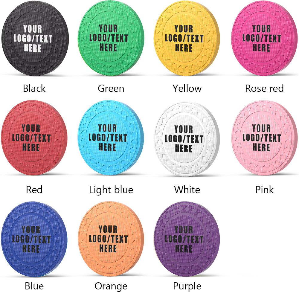 Custom Diamond Poker Chips, Full-Color Print Your Personalized Photo and Text