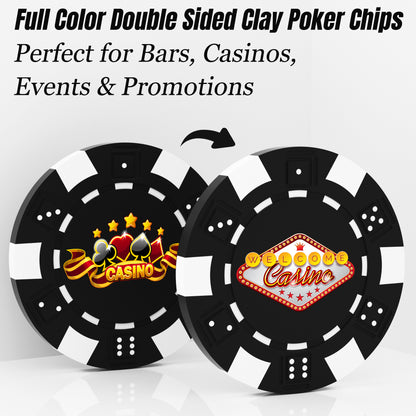 Benutzerdefinierte Pokerchips aus Ton, schwere 11,5 g, Casino-Größe
