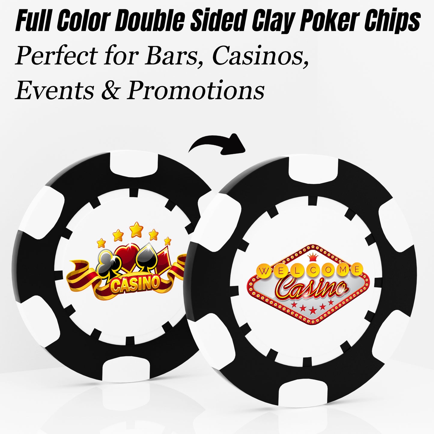 Jetons de poker en argile personnalisés, lourds, 11,5 g, format casino