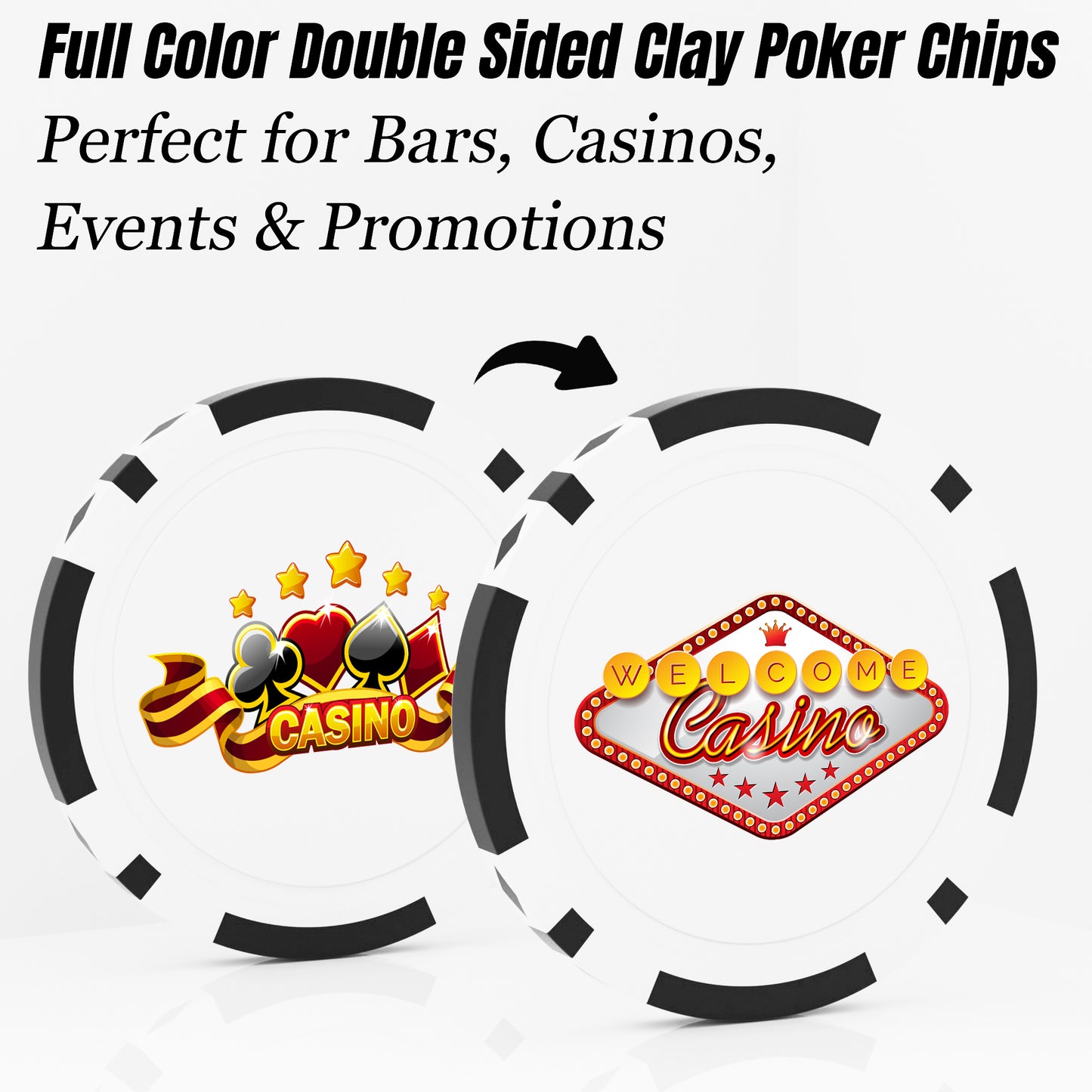 Benutzerdefinierte Pokerchips aus Ton, schwere 11,5 g, Casino-Größe