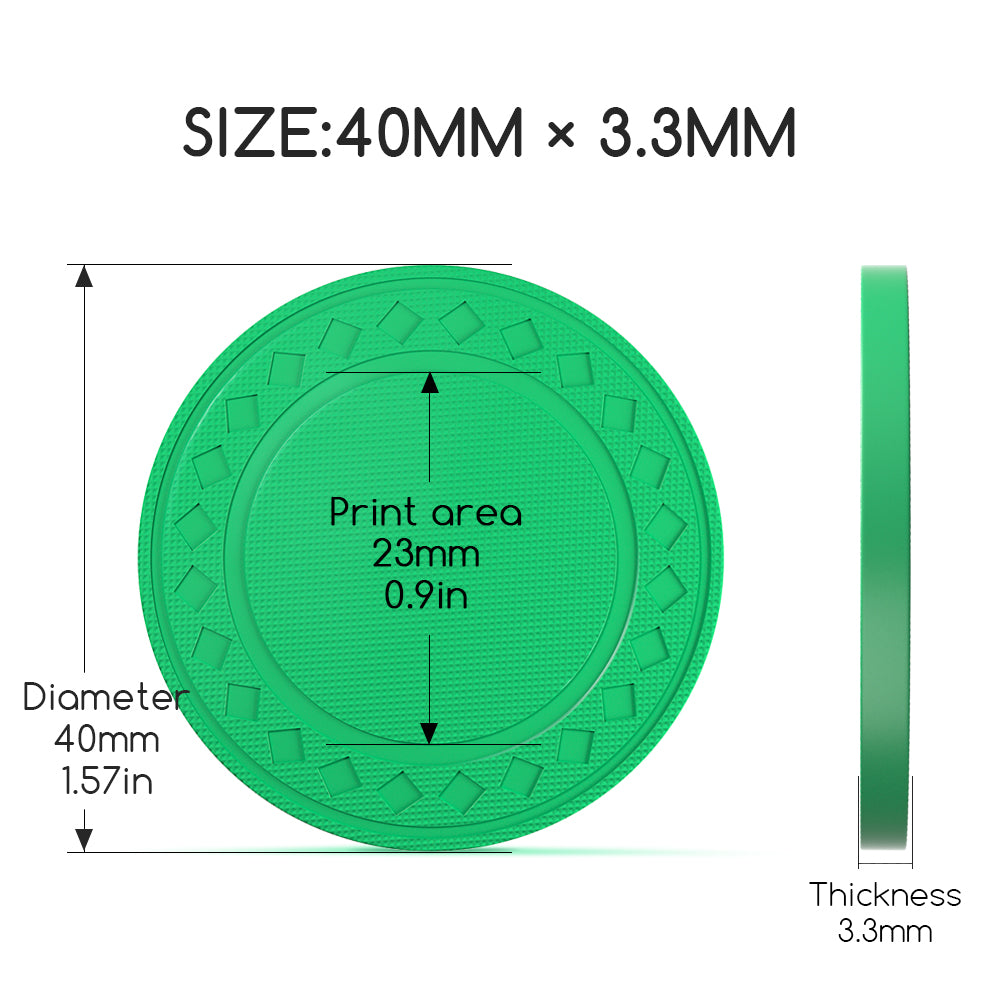 Custom Diamond Poker Chips, Full-Color Print Your Personalized Photo and Text