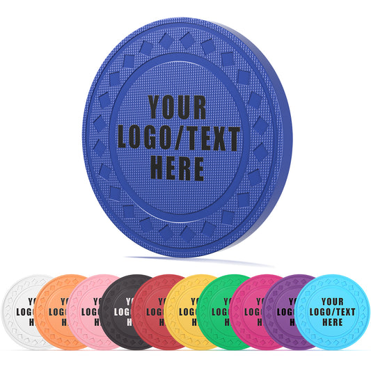 Custom Diamond Poker Chips, Full-Color Print Your Personalized Photo and Text