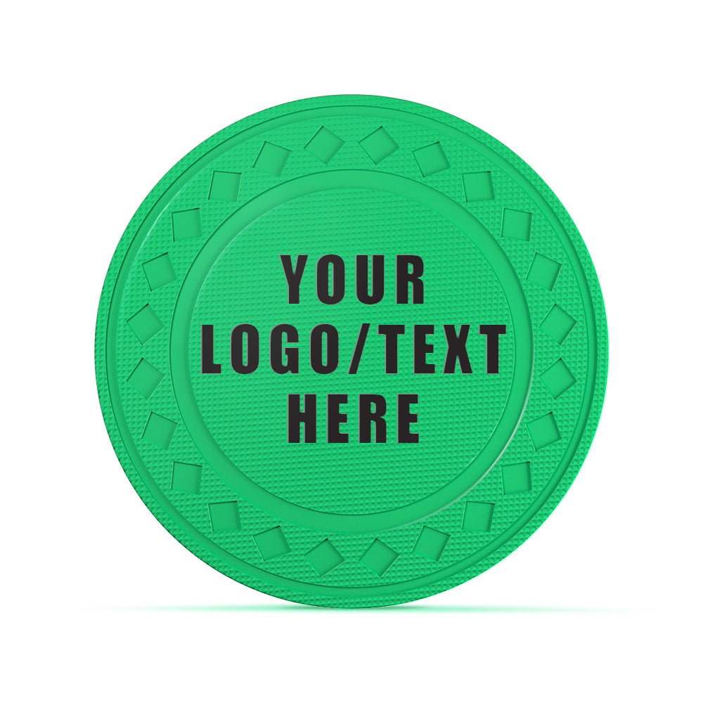 Custom Diamond Poker Chips, Full-Color Print Your Personalized Photo and Text