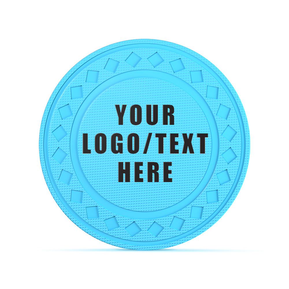 Custom Diamond Poker Chips, Full-Color Print Your Personalized Photo and Text