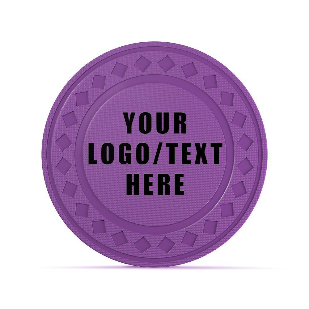 Custom Diamond Poker Chips, Full-Color Print Your Personalized Photo and Text