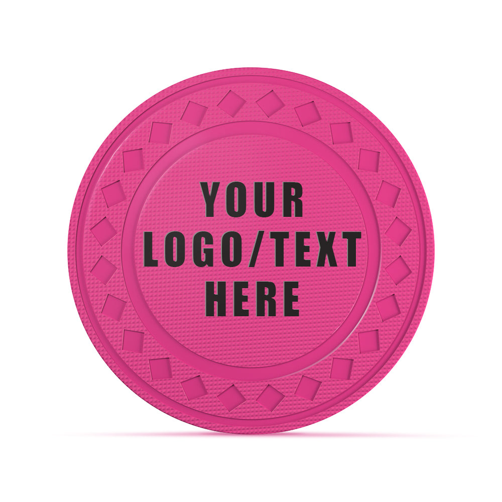 Custom Diamond Poker Chips, Full-Color Print Your Personalized Photo and Text