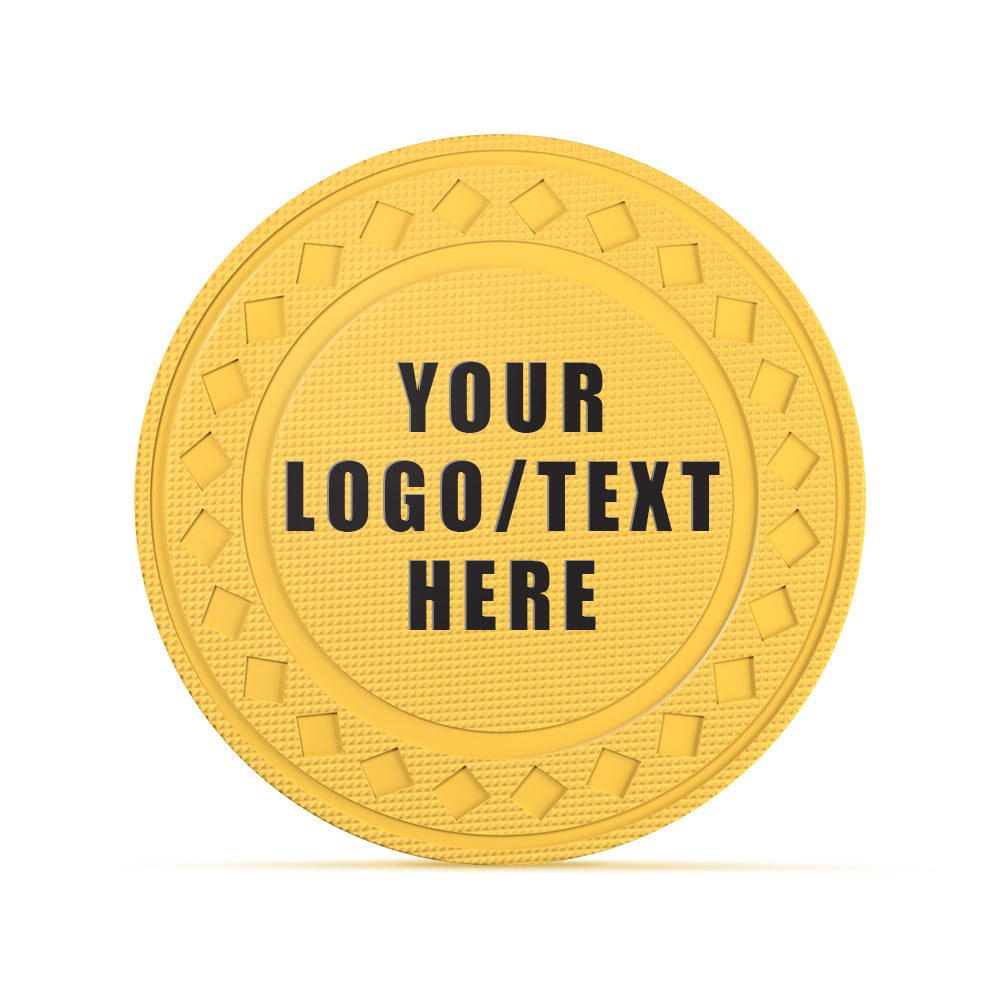 Custom Diamond Poker Chips, Full-Color Print Your Personalized Photo and Text